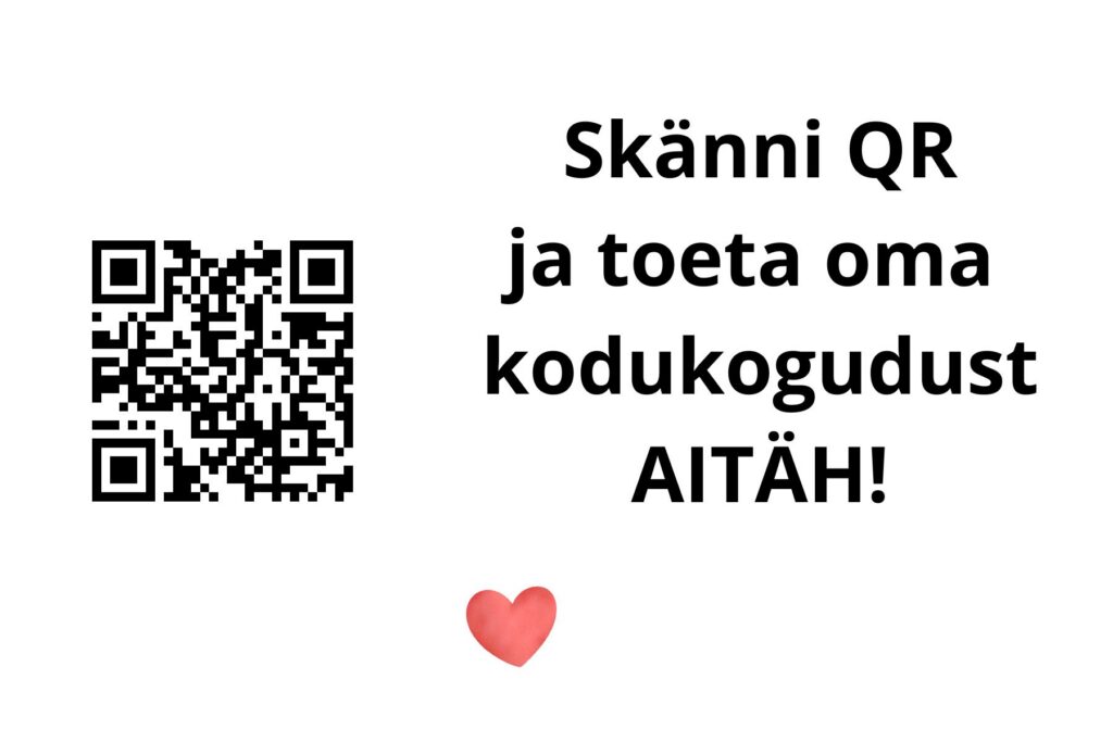 Annetuse QR-kood. Sama makselehe avab nupp Anneta turvalisel makselehel.