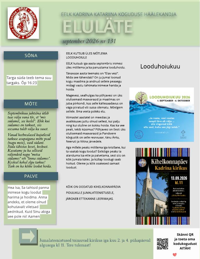 Eluläte nr 131 · september 2026