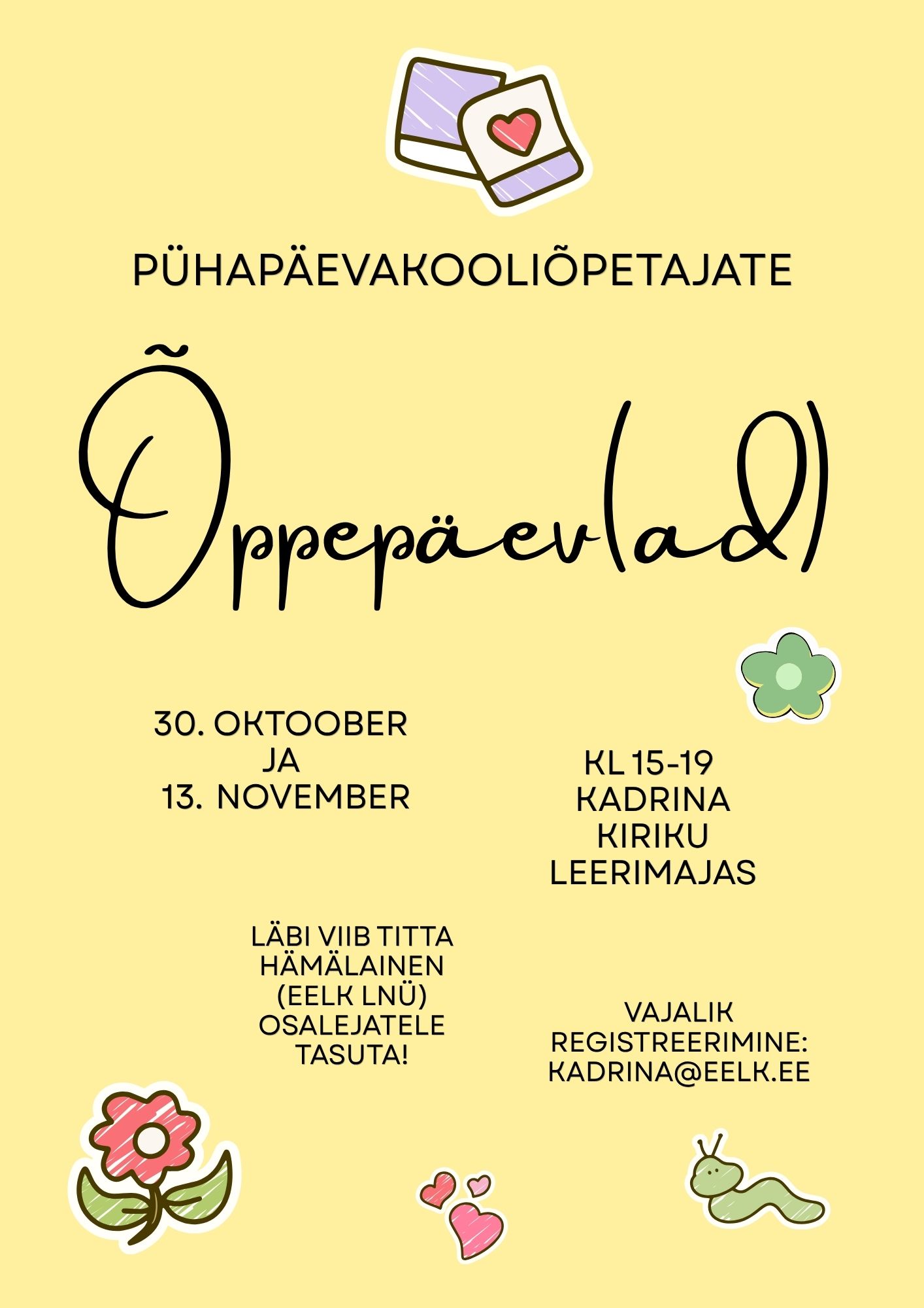 Pühapäevakooliõpetajate Õppepäevad